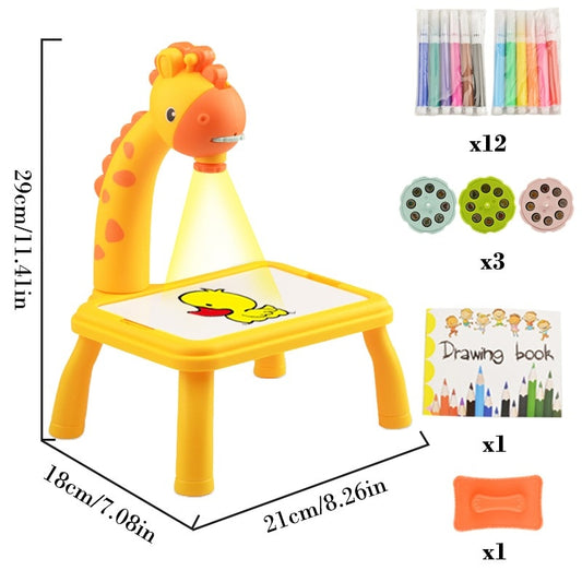 A Mesa Desenhos Interativos Funny Toys com Projetor Led